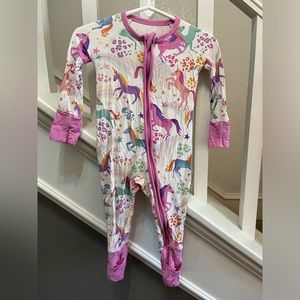 Little Sleepies unicorn zippy 3-6 months